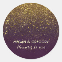 Casamento vintage Dourado de Glitter Plum