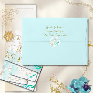 Adesivo Casamento vintage Elegante Dourado Barroco