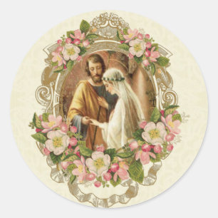 Adesivo Casamento vintage Elegante Tradicional Católico