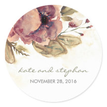 Casamento vintage Floral de Aquarela