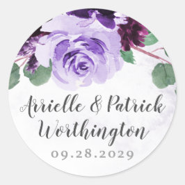 Adesivo Casamento vintage Floral de Ar Puro e Prateado