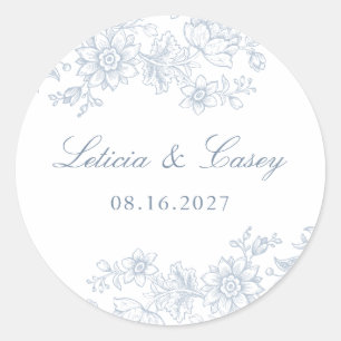 Adesivo Casamento vintage Floral Elegante