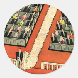 Adesivo Casamento Vintage, Noiva e Noivo Art Déco Recém-Ca