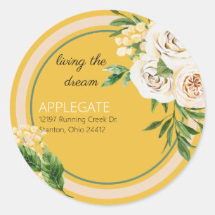 Adesivo Casamento Vivendo o Dream Floral & Foliage Address