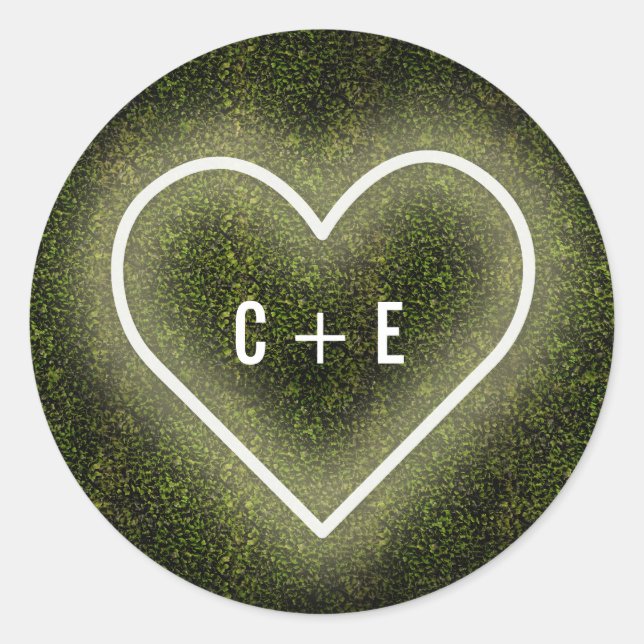 Adesivo Casamento White Neon Heart Boxwood (Frente)