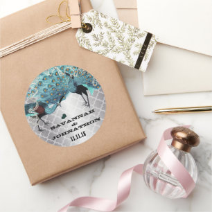 Adesivo Casamentos de Aqua Marroquino de Prata Musical