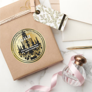 Adesivo Casamentos de Chandelier de Dourada e Preto Musica