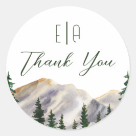 Adesivo Casamentos Elegantes de Montanhas Rústicas em Aqua