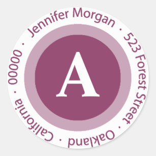 Adesivo Casamentos Monograma Endereço de Devolução Boys