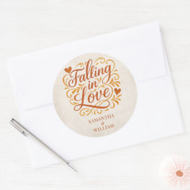 Adesivo Casando no Outono Moderno Casamento de Outono