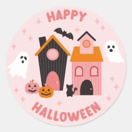 Adesivo Casas Assombradas de Halloween Cute Spooky