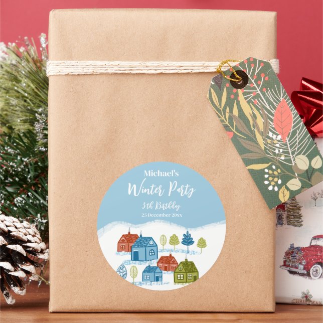 Adesivo Casas de inverno Festa de aniversário Presente de  (Feriado)
