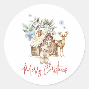 Adesivo Casas de Pão-de-Água, Urso Polar e Reindee
