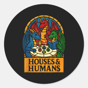 Adesivo Casas E Humanos Divertido Rpg Gamer Nerdy Homens M