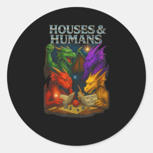Adesivo Casas E Humanos Novela Engraçada Rpg Gamer Homens