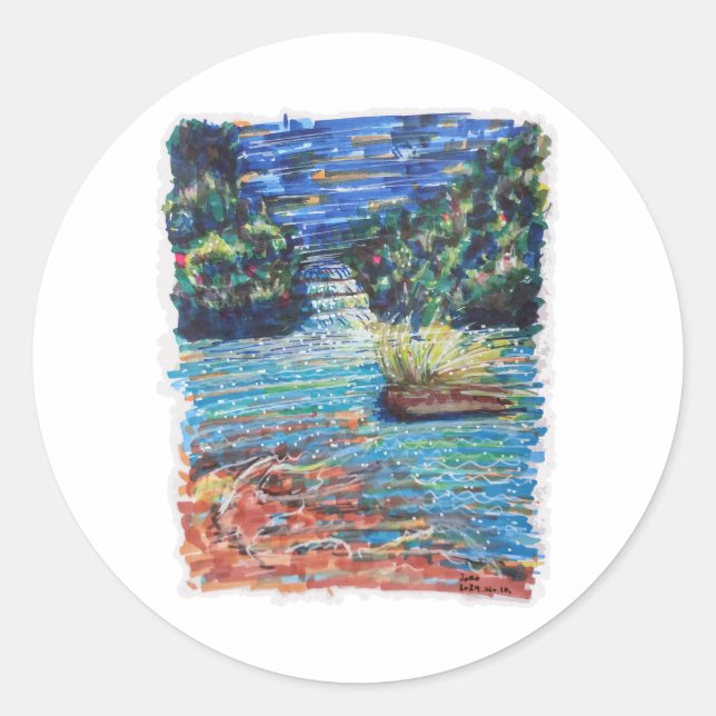 Adesivo Cascata Colorida (Frente)