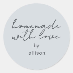 Adesivo Caseiro com Amor Presente Personalizado Azul Paste