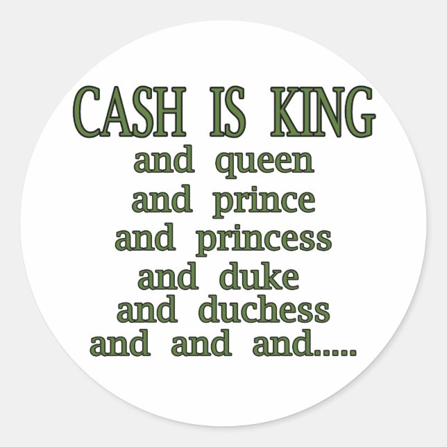Adesivo Cash Is King (Frente)