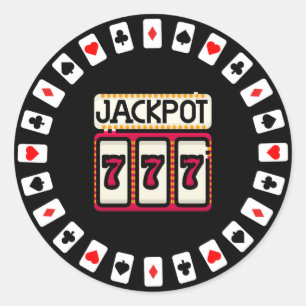 Adesivo Casino atingiu o Jackpot 777