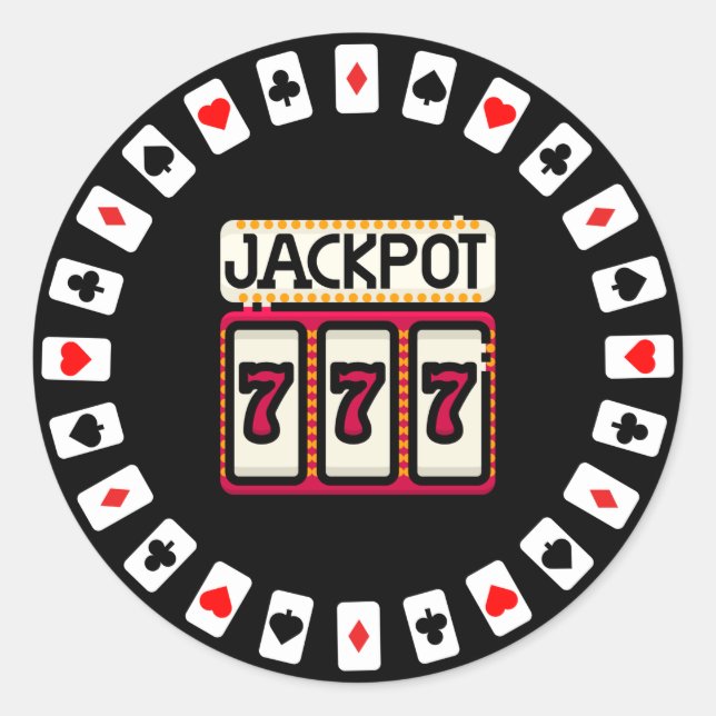 Adesivo Casino bateu no Jackpot 777 (Frente)