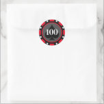 Adesivo Casino de Las Vegas jogando jogo de pôquer persona<br><div class="desc">Jogando casino de Las Vegas jogando poker chip personalizado Classic Round Sticker. Design de moeda de marcador de casino elegante com ícone de espada. Cores personalizáveis. Exemplo vermelho. Personalize com nome, monograma, iniciais, dólar ou número de sorte. Tipografia clássica. Etiquetas de luxo e selos de envelopes. Excelente para favores de...</div>