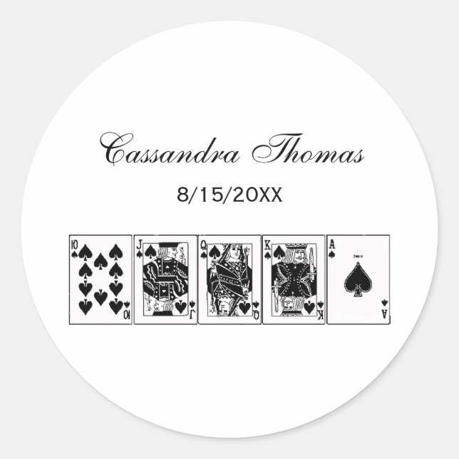 Adesivo Casino Night Poker Royal Hetero Flush Spades (Frente)