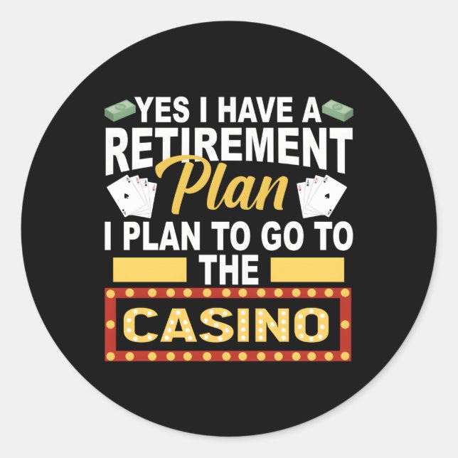 Adesivo Casino Para Plano Retiree Retiret (Frente)