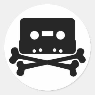 Adesivo Cassette Jolly Roger