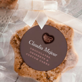 Adesivo Castanho de Chocolate Simples Moderno