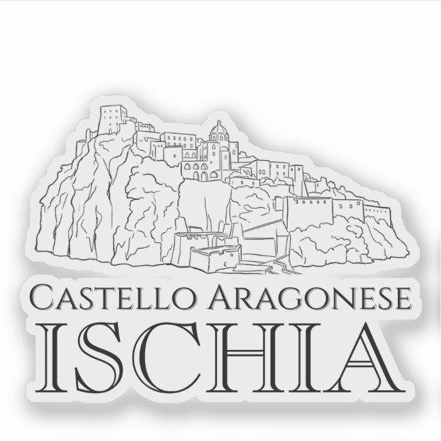 Adesivo Castello Aragonese, Ischia Viagem (Frente)