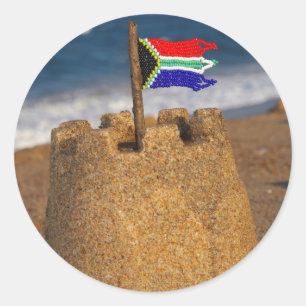 Adesivo Castelo De Areia Com Bandeira Sul-Africana, Umhlan