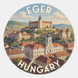 Adesivo Castelo de Eger Hungria Marco Histórico