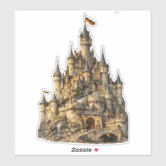 Adesivo Castelo de Fantasia Medieval Brilhante Transparent