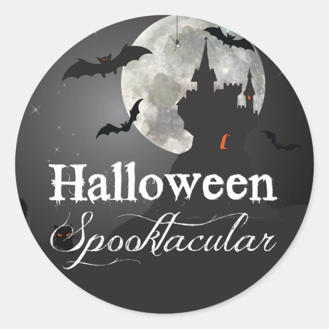Adesivo Castelo de Halloween Spooktacular Assaltado (Frente)