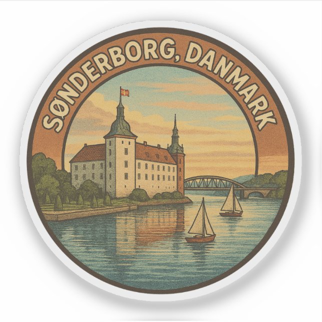 Adesivo Castelo de Sønderborg Dinamarca (Frente)
