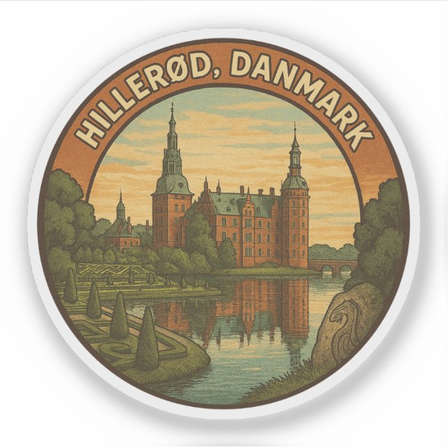 Adesivo Castelo Hillerød Dinamarca (Frente)
