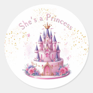 Adesivo Castelo Rosa Ela É Uma Princesa