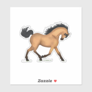 Adesivo Castigo Equestre de Buckskin Horse Pony