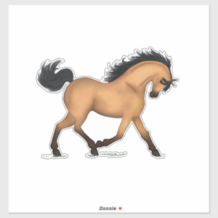 Adesivo Castigo Equestre de Buckskin Horse Pony
