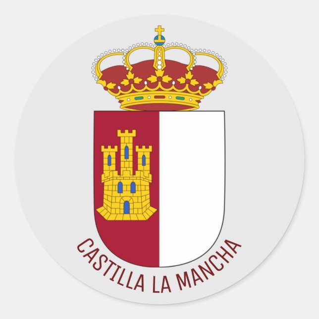 Adesivo Castilla La Mancha casaco de armas - Espanha (Frente)