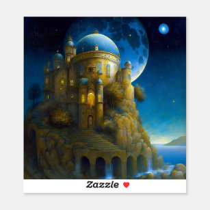 Adesivo Castle Fantasy Moon Landscape