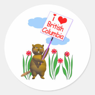 Adesivo Castor Canadense ama Colúmbia Britânica