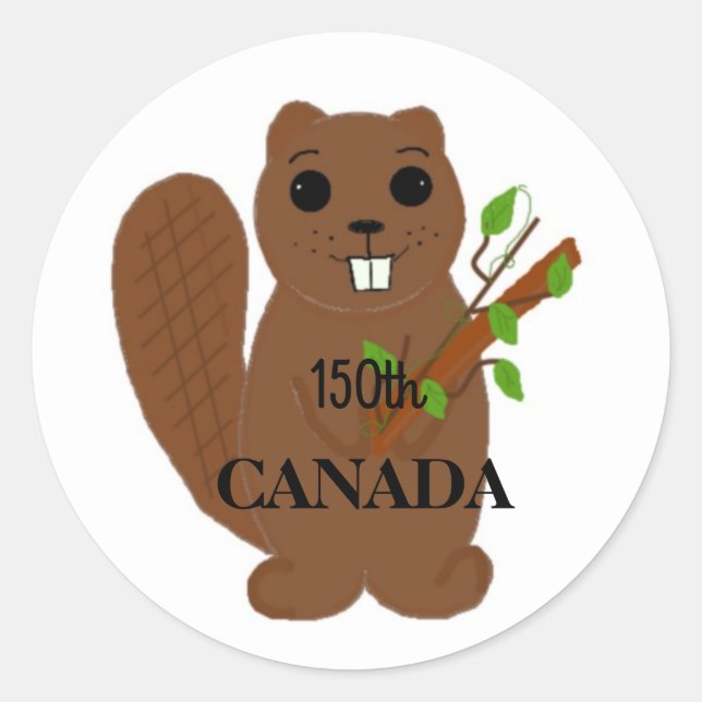 Adesivo Castor Canadense Celebra Canadá (Frente)