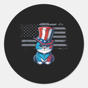 Adesivo Cat 4 De Julho Teus Flag Americano Patriótico Amer