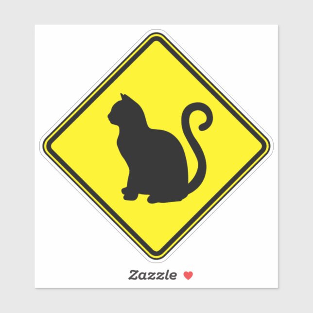 Adesivo Cat Art Clipart Cat Imagem de Cat Silhout Art Warn (Folha)