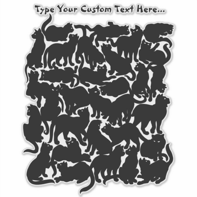 Adesivo Cat Art Tatuagem Temporária Cat Lover Arte Pele (Frente)