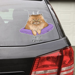 Adesivo Cat Attitude Engraçada