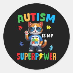 Adesivo Cat Autismo É Meu Super Poder Aceitar Suporte Amo