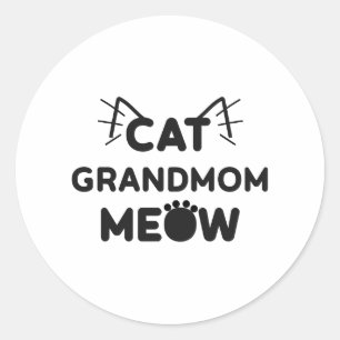 Adesivo Cat Avó Meow Shirt - Presente