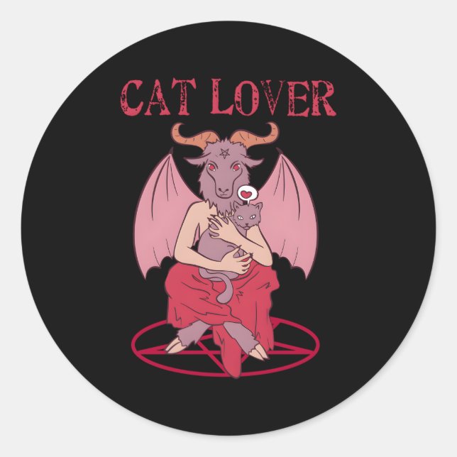 Adesivo Cat Baphomet Satanic Goat Witchcraft Lucifer (Frente)